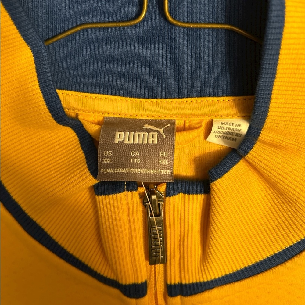 Puma Men's Vibrant Yellow Track Jacket Size 2XL Brand New - Picture 2 of 4